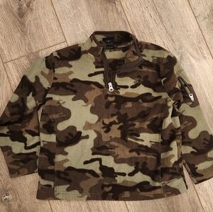 STARTER Camouflage Kids Fleece Pulloverer Size Small